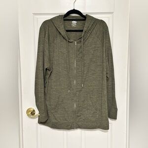 Maurices inMotion Olive Green Heathered Hooded Jacket